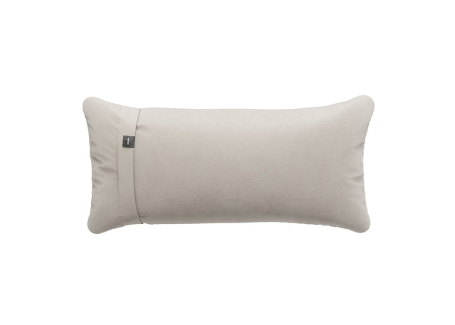 pillow - leather - light grey - 23in x 12in