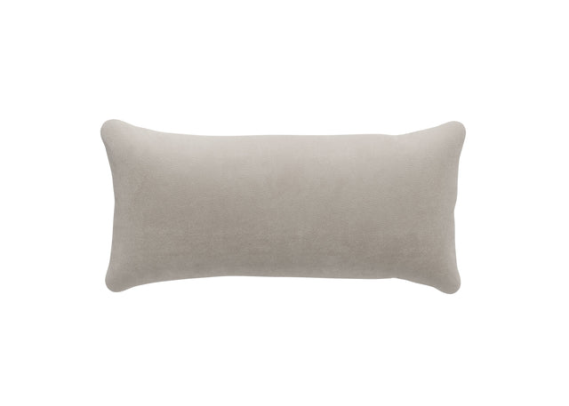 pillow - leather - light grey - 23in x 12in