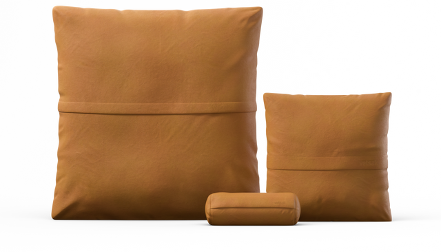 Pillow Set 2 - Leather - Brown