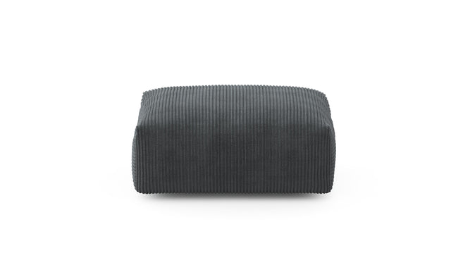 Preset sofa seat - 33 x 25 - cord velour - dark grey