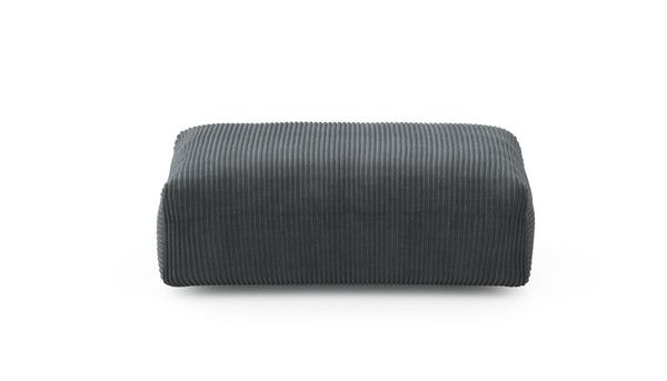 Preset sofa seat - 41 x 25 - cord velour - dark grey