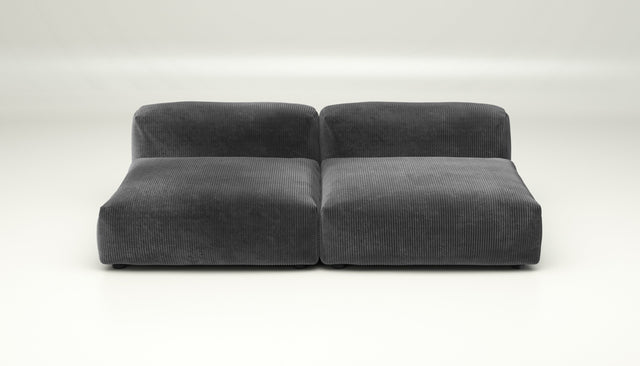 vetsak | Sofa Set 01 Large - cord velour - dark grey | Modular Sofa | 3.5 Seater