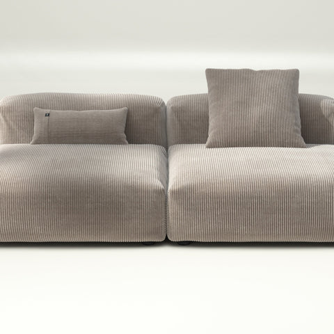 vetsak | Sofa Set 01 Large - Cord Velour - Platinum | Modular Sofa | 3 ...