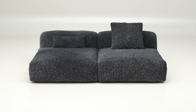 vetsak | Sofa Set 01 Large - doodle - dark grey | Modular Sofa | 3.5 Seater