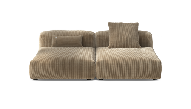 vetsak | Sofa Set 01 Large - Cord Velour - Sand | Modular Sofa | 3.5 Seater