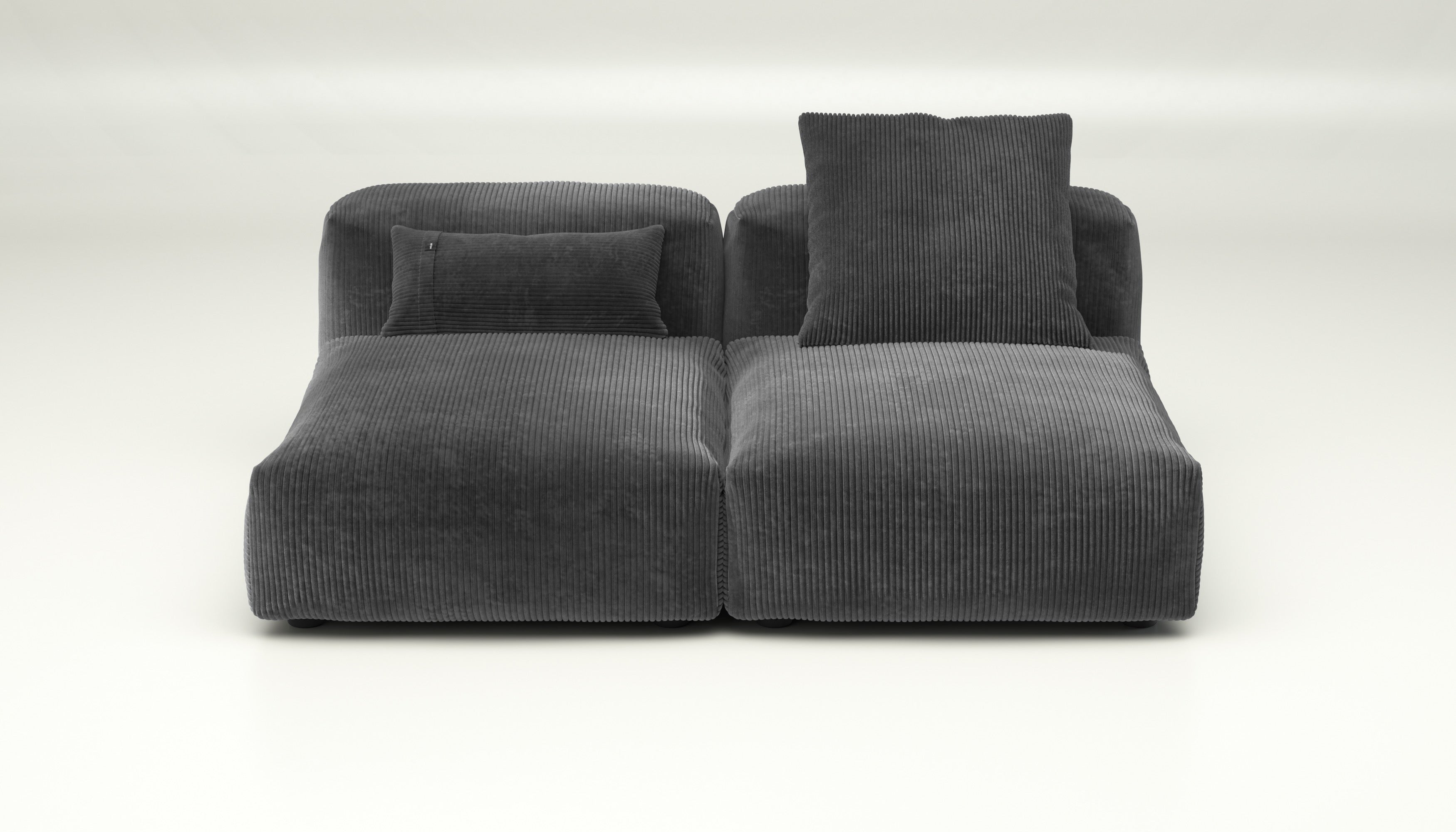 ♡chikotaro♡ vetsak M cord velours★ vetsak | Sofa Set 01 Medium - cord velour - dark grey