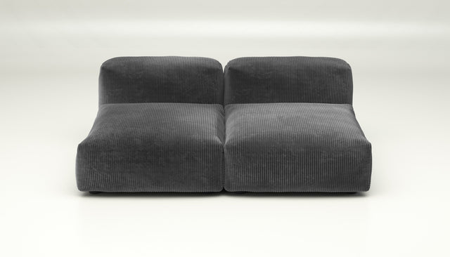 vetsak | Sofa Set 01 Medium - cord velour - dark grey | Modular Sofa | 2.5 Seater