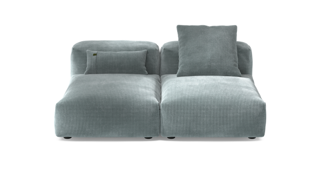 vetsak | Sofa Set 01 Medium - Cord Velour - Mint | Modular Sofa | 2.5 Seater