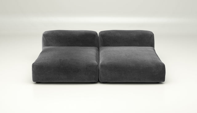 vetsak | Sofa Set 01 XLarge - cord velour - dark grey | Modular Sofa | 3.5 Seater