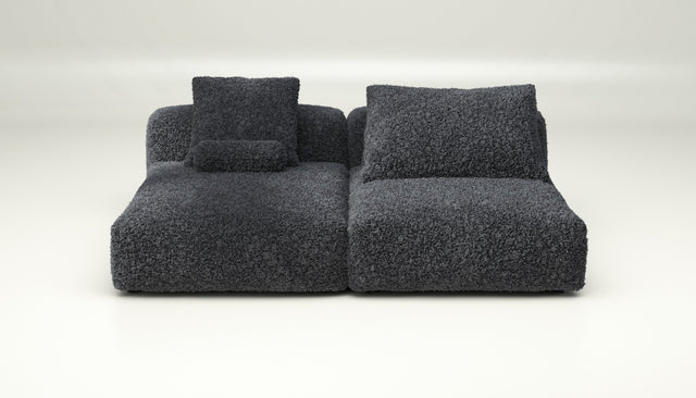 vetsak | Sofa Set 01 XLarge - doodle - dark grey | Modular Sofa | 3.5 Seater