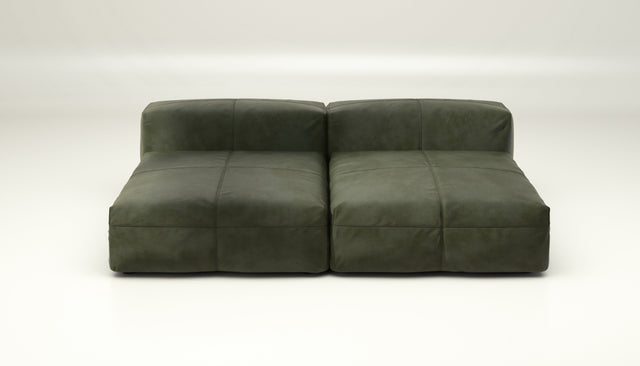 vetsak | Sofa Set 01 XLarge - Leather - Olive | Modular Sofa | 3.5 Seater