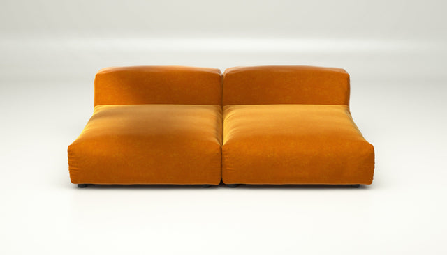 vetsak | Sofa Set 01 XLarge - Suave - Orange Blaze | Modular Sofa | 3.5 Seater