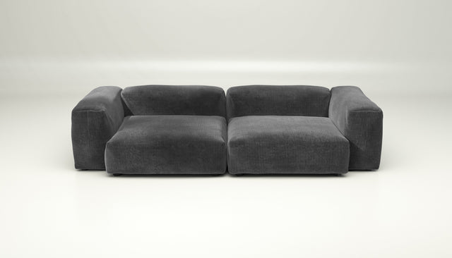 vetsak | Sofa Set 02 Large - cord velour - dark grey | Modular Sofa | 3.5 Seater | Big Sofa