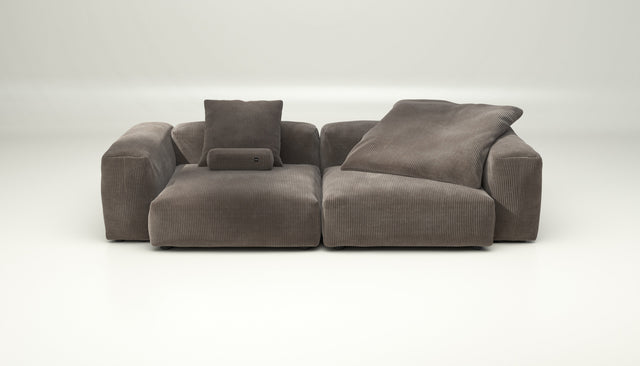 vetsak | Sofa Set 02 Large - cord velour - mocha | Modular Sofa | 3.5 Seater | Big Sofa