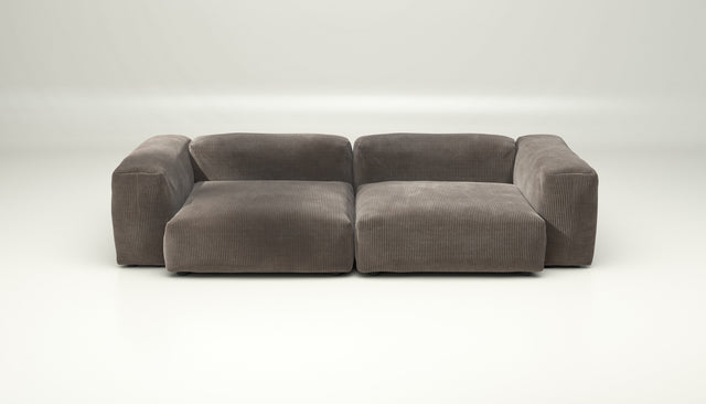 vetsak | Sofa Set 02 Large - cord velour - mocha | Modular Sofa | 3.5 Seater | Big Sofa