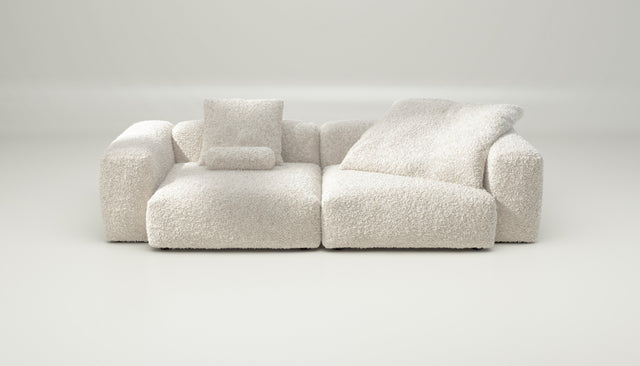 vetsak | Sofa Set 02 Large - doodle - creme | Modular Sofa | 3.5 Seater | Big Sofa