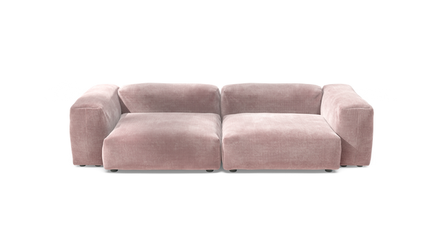 vetsak | Sofa Set 02 Large - Cord Velour - Blossom | Modular Sofa | 3.5 Seater | Big Sofa