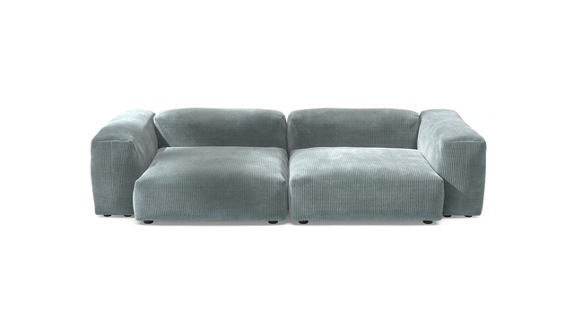 vetsak | Sofa Set 02 Large - Cord Velour - Mint | Modular Sofa | 3.5 Seater | Big Sofa