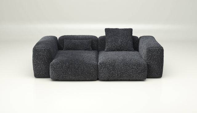 vetsak | Sofa Set 02 Medium - doodle - dark grey | Modular Sofa | 2.5 Seater | Big Sofa