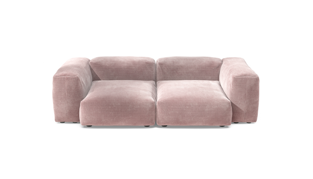 vetsak | Sofa Set 02 Medium - Cord Velour - Blossom | Modular Sofa | 2.5 Seater | Big Sofa