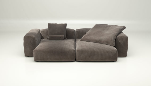 vetsak | Sofa Set 02 XLarge - cord velour - mocha | Modular Sofa | 3.5 Seater | Big Sofa
