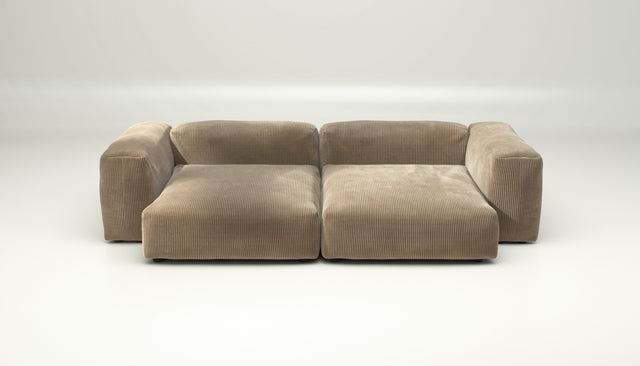 vetsak | Sofa Set 02 XLarge - cord velour - sand | Modular Sofa | 3.5 Seater | Big Sofa