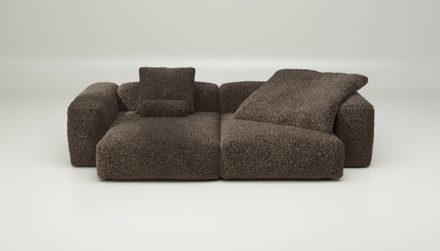 vetsak | Sofa Set 02 XLarge - doodle - cacao | Modular Sofa | 3.5 Seater | Big Sofa
