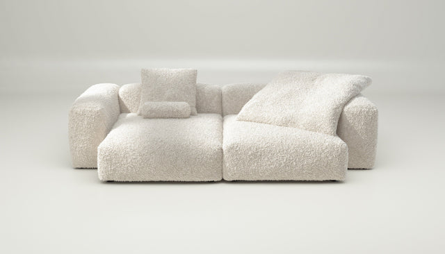 vetsak | Sofa Set 02 XLarge - doodle - creme | Modular Sofa | 3.5 Seater | Big Sofa