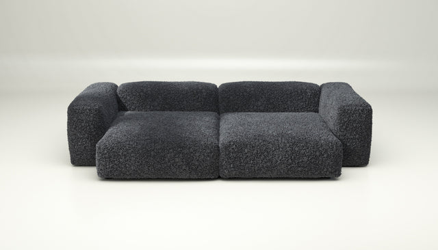 vetsak | Sofa Set 02 XLarge - doodle - dark grey | Modular Sofa | 3.5 Seater | Big Sofa