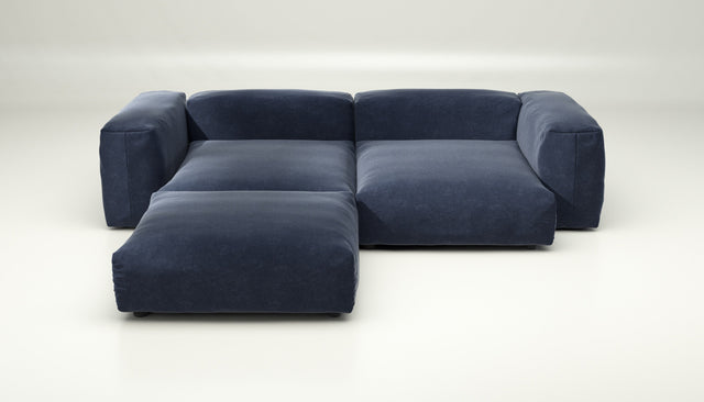 vetsak | Sofa Set 03 - suave - navy | Modular Sofa | 3.5 Seater | Big Sofa | Corner Sofa