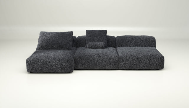 vetsak | Sofa Set 04 - doodle - dark grey | Modular Sofa | 5 Seater | Big Sofa