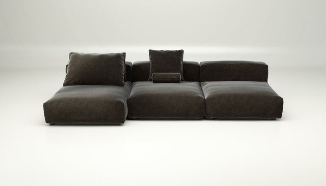vetsak | Sofa Set 04 - suave - anthracite | Modular Sofa | 5 Seater | Big Sofa