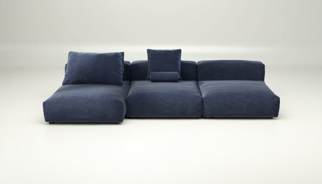 vetsak | Sofa Set 04 - suave - navy | Modular Sofa | 5 Seater | Big Sofa