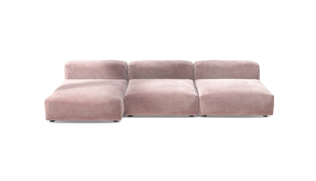 vetsak | Sofa Set 04 - Cord Velour - Blossom | Modular Sofa | 5 Seater | Big Sofa
