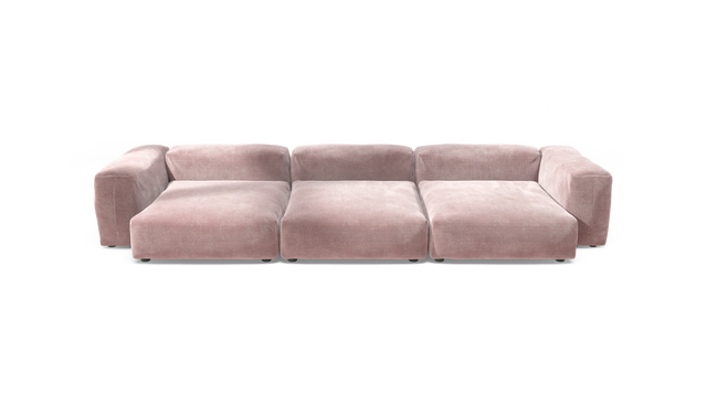 vetsak | Sofa Set 05 - Cord Velour - Blossom | Modular Sofa | 5 Seater | Big Sofa | Corner Sofa