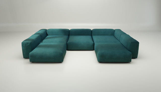 vetsak | Sofa Set 06 - pique - cedar | Modular Sofa | 6.5 Seater | Big Sofa | U-Shape | Corner Sofa
