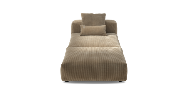 vetsak | Sofa Set 07 - Sun Lounger - Cord Velour - Sand | Modular Sofa | 2 Seater | Daybed | Chaiselounge