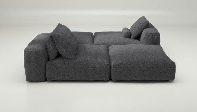 vetsak | Sofa Set 08 - Daybed - loop loop - anthracite | Modular Sofa | 6 Seater | Outdoor Island | Double lounger
