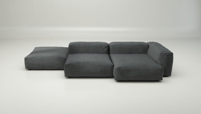 vetsak | Sofa Set 09 - The Island - pique - dark grey | Modular Sofa | 7 Seater | Sofa Island