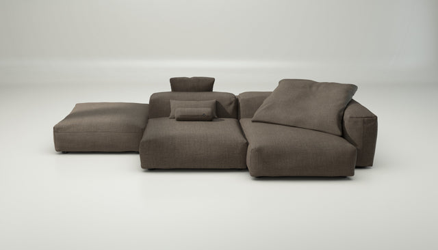 vetsak | Sofa Set 09 - The Island - pique - taupe | Modular Sofa | 7 Seater | Sofa Island