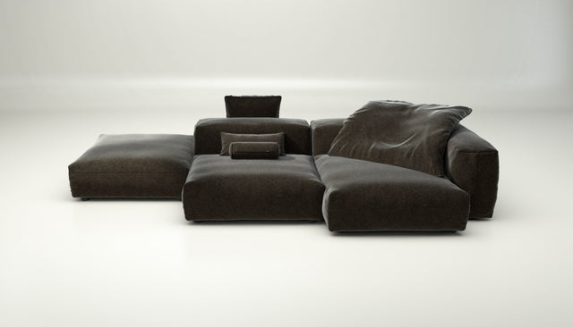 vetsak | Sofa Set 09 - The Island - suave - anthracite | Modular Sofa | 7 Seater | Sofa Island