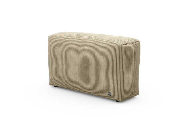 sofa side cover - cord velour - khaki - 41in x 12in