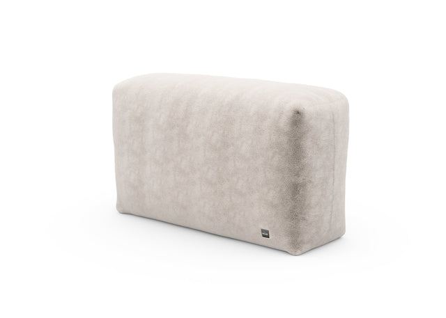 sofa side cover - faux fur - beige - 41in x 12in