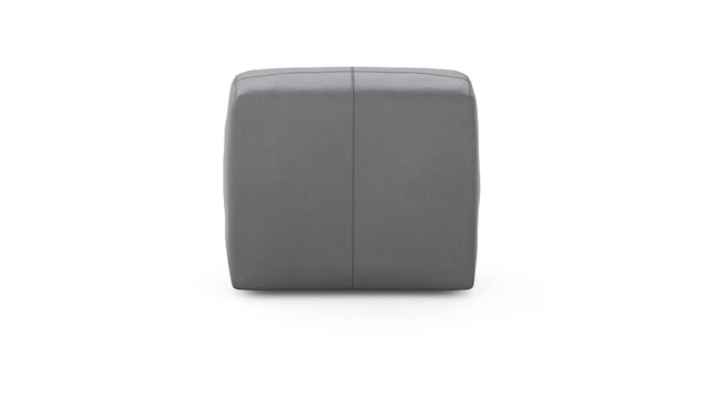 Preset sofa side - 25 x 12 - leather - dark grey