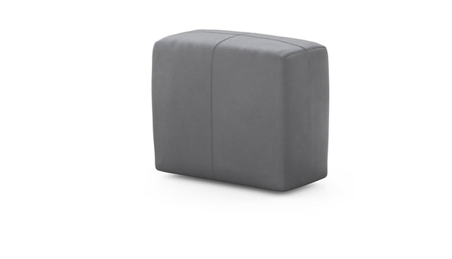 Preset sofa side - 25 x 12 - leather - dark grey