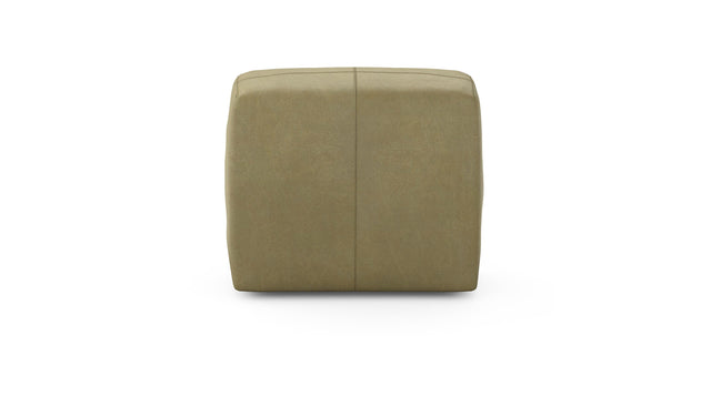 Preset sofa side - 25 x 12 - leather - olive