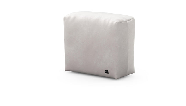 sofa side cover - velvet - creme - 25in x 12in