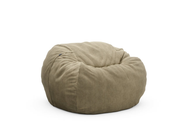 the beanbag - cord velour - khaki - 43in x 27in