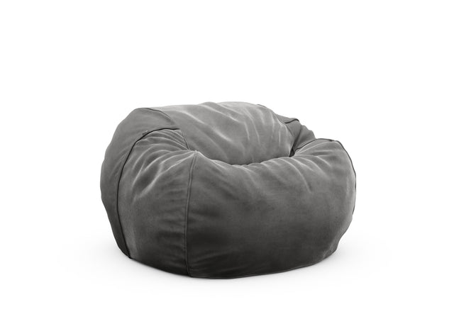 the beanbag cover - velvet - dark grey - 43in x 27in