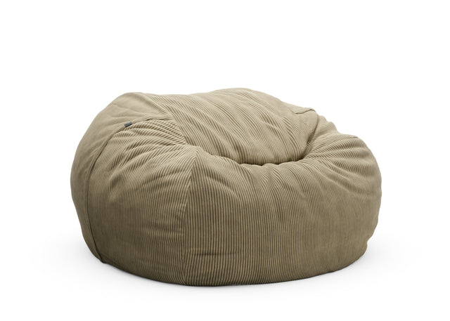 the jumbo beanbag - cord velour - khaki - 55in x 35in